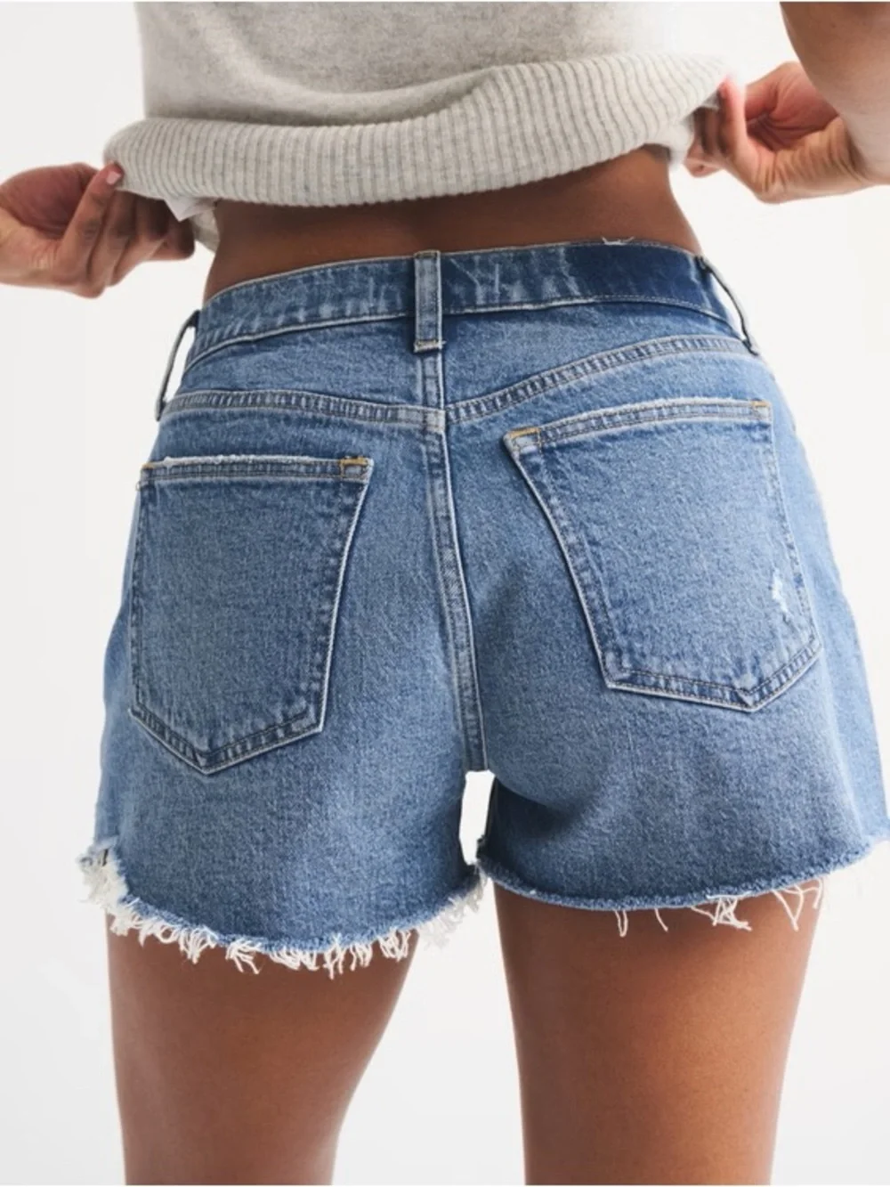 Abercrombie & Fitch Low Rise Denim Shorts